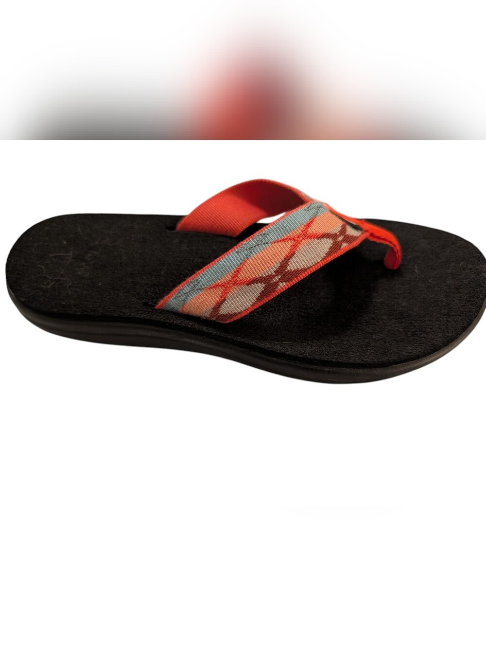 Teva Voya Flip Flop Sandals Womens 6 Orange Geometric Pattern Straps Like New - Picture 6 of 9